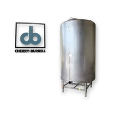 1000 gallon Cherry-Berrell, Stainless Steel liquid process tank, 60" diameter, 58" straight side wall