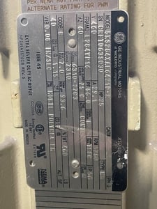 25 HP 1800 RPM General Electric, Frame L284VP16, TEFC, VSS, vertical solid shaft, XSD841, REFURBISHED