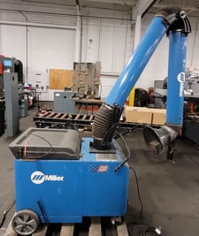 875 cfm Miller #MWK-S, fume extractor, 8" x 12' SA-812 extraction arm, 490 sq.ft.
