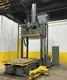 100 Ton, Reis #TUS-160, hydraulic mold spotting & tryout press, 4-post, 39.37" stroke, 41.33"open, 61"