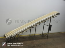 Stainless Specialist #BC23555, 26" wide x 20' long, incline, covered, mezzanine mounted, plastic cleated belt