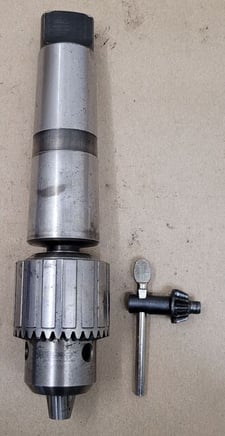 Accupro #65867830, drill chuck, 1/16"-5/8" capacity, key, #5MT