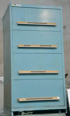 4 Drawer Cabinet, 30" x 27-1/2" x 59" dim, (2) 14", (2 available) 12.25"