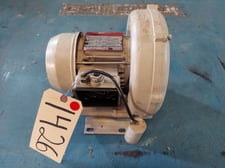 ESAM UNI #JET-75-CE, regenerative blower, 1-1/2" in/outlet, .5 KW, 3400 RPM, 3.5 amps, 220/450 V.