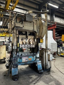 60 Ton, Minster #P2-60-36, straight side double crank press, 3" stroke, 31.5" Shut Height, 3" slide adj., 300