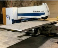 20 Ton, Trumpf #TruPunch-3000, turret punch, 20 stations, 50" throat, 59" x 118" sheet, 2011
