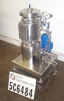 4 gallon Stainless Steel reactor, 16 liter, jacketed, bottom drive, dual level agitation, sanitary shaft