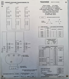 45/60/75 MVA 115000 Primary, 27600Y/16000 Secondary, Ferranti Packard