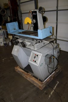 6" x 18" Harig, surface grinder, 8" x 1.25" x 1.25" wheel, hydraulic table, manual down feed, coolant
