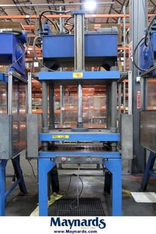 50 Ton, Hydraulic 4-post press, 24" stroke, 28" daylight, 35" x32"bed, 2.5" cylinder diameter