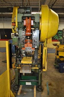 45 Ton, Bliss #C-45, OBI press, 5" stroke, 10.75" Shut Height, 3" ram adj., 60 SPM, 29" x18" bed, air clutch