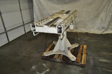 5000 lb. Minster #MDT5-54C, die transfer table, 84" L x 23" W, roller bearing top, 43" passline
