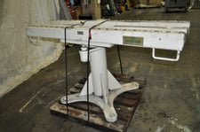 5000 lb. Minster #MDT5-54C, die transfer table, 84" L x 23" W, roller bearing top, 43" passline