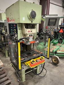 Image for 50 Ton, Aida #NC1-45(2), C frame press, 4.7" stroke, 19.6" between housing, 80 SPM, 2.3" adj, Rockford SSC-1500 controls, 1987