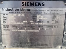 2000 HP 1800 RPM Siemens, Frame 5812S, weather protected enclosure type 2, Sleeve Bearing, 2300/4000 Volts