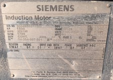 1500 HP 1800 RPM Siemens, Frame 5812S, weather protected enclosure type 2, Sleeve Bearing, 2300/4000 Volts
