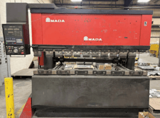 110 Ton, Amada #FBD-1025E, Up-acting Press Brake, 10' overall, 107" between housing, 7.8" stroke, 16.5"