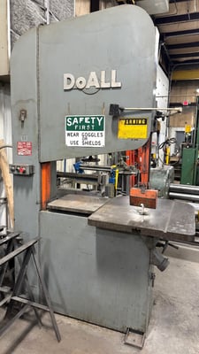 36" x 20" DoAll #ZS-3620, bertical band saw, 8000 FPM, 15 HP