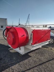 Vecoplan #RG-62/125, single sdhaft shredder, square, reversible knives, 24.4" dia. x 49.2" length rotor