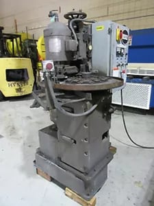 Besly #905/12/303, vertical opposed disc grinder, 12" wheels, 5 HP, 480 V., 3-phase