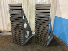 24" x 72" x 43" Giddings & Lewis, T-slotted angle plate, cast iron, machined face