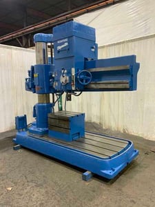 5' -11" Giddings & Lewis Chipmaster #952, radial arm drill, 72" x 42" base, power elevation/clamping, 10 HP