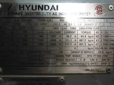 800 HP 1200 RPM Hyundai, Frame 400, TEFC, inv duty, new surplus, 4160 Volts