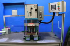 3 Ton, Denison #W6A-3, Hydraulic C-Frame Press, 9" x 11-3/8" bed, 6" stroke, 12" daylight, 4-5/8" throat, 3/4