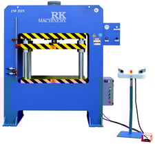 150 Ton, Press Master #4PP-150, Hydraulic 4-Post Press, 48" x 35" table, 15" stroke, 28" daylight, 15 HP @