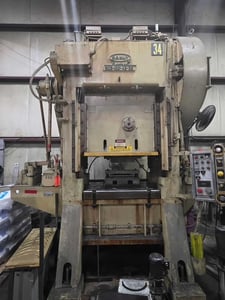 100 Ton, Danly #SC2-100-42x36, straight side press, Perfecto 500-1-DRF automatic feed, 1968