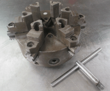 10" Easy-Set, 6-jaw adjustable 2-piece jaw lathe chuckn, D1-5 Camlock back