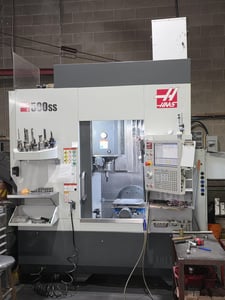 Haas #UMC-500, 5-axis UMC, 24" X, 16" Y, 16" Z, 12000 RPM, 30 HP, 50 side mount tool changer, thru spindle