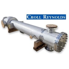 634.9 sq.ft., 87 psi shell, 14 psi tube, Croll-Reynolds #S20, Precondenser, 20" diameter x 15' long, 912 GPM