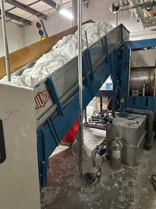 Milnor #CONWA306, Minor Loading/Weighing Conveyor, 6-Pockets, 110 lb. capacity, 480 V, 1998