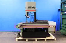 18" x 22" Marvel #Series-8-MK-II, tilt frame vertical band saw, 14' 6" x 1" x .035" blade, 50-450 FPM
