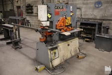 5" x 5" x 1/2" Geka #Hydracrop-80/A, ironworker, 88 ton, 20" throat, 3" stroke, 6.5 HP, 1995