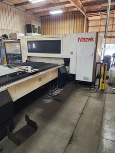 Mazak #Optiplex-3015, CNC fiber laser, 4000 watt, design bridge gantry style, Flying Optics, 2014