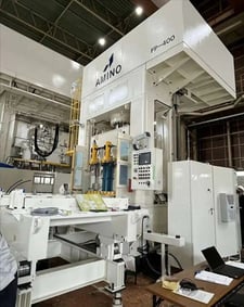400 Ton, Amino #FP-400, single action hydraulic straight side forming press, 19.7" stroke, 50" daylight, 2024