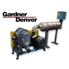 Gardner Denver Sutorbilt #GAHMBLA, 8ML pressure blower package, 5" Gardner Denver silencer, 50 HP Baldor motor