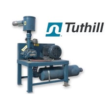 Tuthill #3006-21L2-5929, rotary positive vacuum blower package, 10 HP, includes Kunkle vacuum relief valve
