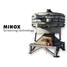 Minox #MTS2000DS, tumbler vibratory separator screening machine, 3 deck sifter, dome top cover, serial #10130