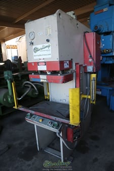 25 Ton, Greenerd #HCA-25-30R8, hydraulic c-frame press, 18" stroke, 12" throat, 27" daylight, 3.5" ram