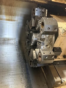 Daewoo Doosan #Lynx-200A, CNC Lathe, Fanuc 21-T, 6" chuck, 1.7" bar, 12 station turret, parts catcher, 1998