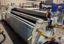 120" x 1/4" Bertsch #4R-HMS, CNC Plate Roll, 4 roll, 8.7" diameter, hydraulic drop end, 2015
