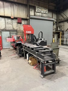 20" x 24" Amada #VT-5063SW, CNC Vertical Tilt-Frame Bandsaw, 10 HP, 18' 2" x 1-1/2" x 0.05" blade, 220 V.