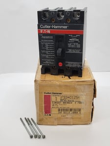 125 Amp Cutler-Hammer #FS340125A, Circuit Breaker, 3P, 480V., Series A, unused