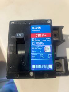 Eaton, 200 Amp. main breaker, 1-phase