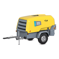 174 cfm, 100 psig, Atlas Copco #XAS-185-100, Air Compressor, 4-Cylinder Diesel Engine, 3" Bore, 3.1" Stroke
