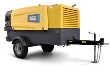 410 cfm, 100 psig, Atlas Copco #XAS-400-150-PACE-JD, Air Compressor, 4-Cylinder Diesel Engine, 148 HP, 2200