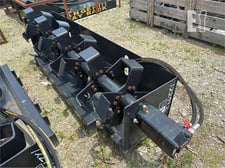 Quick Attack Tiller/Hydraulic, for Skid Steer, HD Design, 4" Drive Shaft, 3.5" Forged Tines, 6" Digging depth